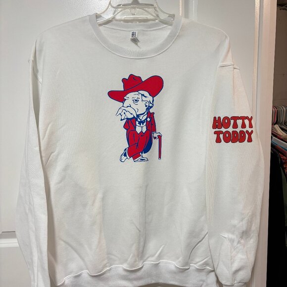 Vintage Ole Miss Rebels Sweatshirt NWT LARGE Vintage Ole Miss Mascot Sweatshirt - Picture 1 of 1